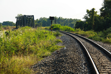 Fototapeta na wymiar Railway Path transportation