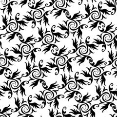 Seamless floral ornament pattern