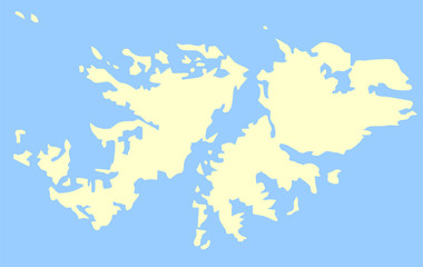 Fototapeta na wymiar Map of Falkland Islands