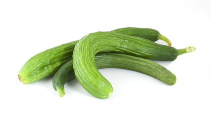 Cucumbers isolated over white background.