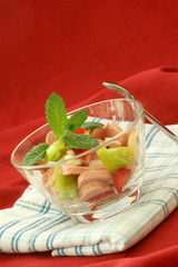 frischer Wurstsalat mit Paprika