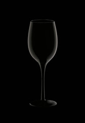 black glass on black