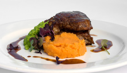 Sirloin Steak with Sweet Potato Mash