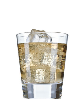 yellow soda drink in glass