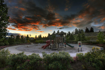Children's Playground at Sunset 2