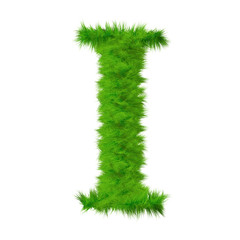 High resolution grass font isolated on white background
