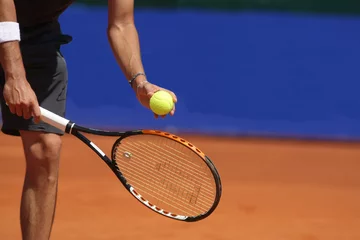 Foto auf Leinwand Tenis. Saque © Maxisport
