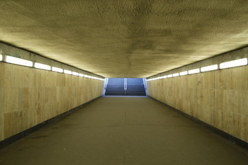 pedestrian underpass with staircase empty