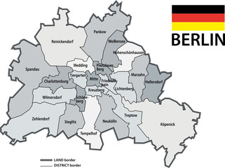 BERLIN - Karte bezirk - (#2) 2010
