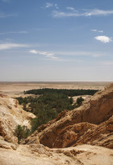 Fototapeta na wymiar Oasi di Montagna in Tunisia
