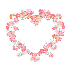 flower heart (rose-red)