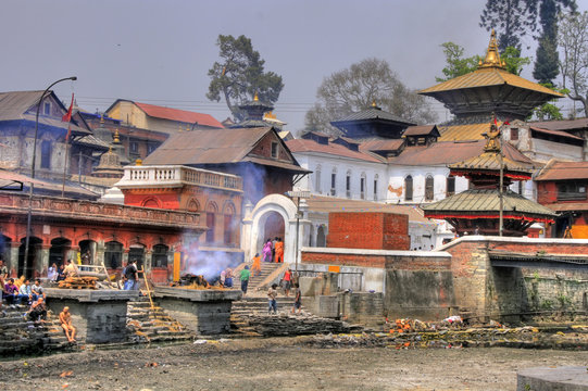 Pashupatinath Ghats of Kathmandu - Nepal / Himalaya