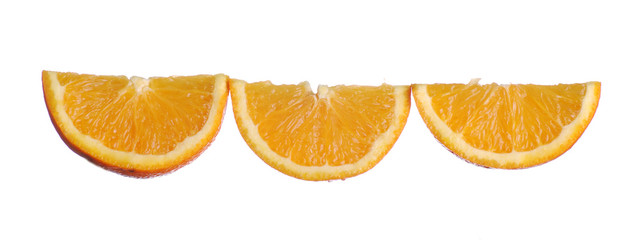 Orange slices isolated