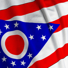 Ohio Flag Closeup