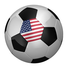Obraz premium American Soccer Ball isolated over white background
