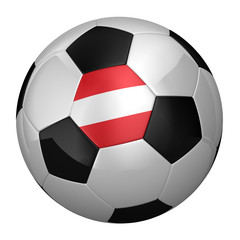 Austrian Soccer Ball isolated over white background