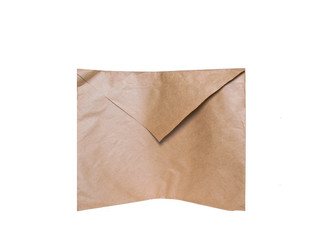 brown envelope on a white background