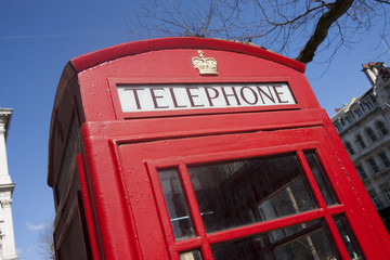 Fototapeta premium red phone box, london