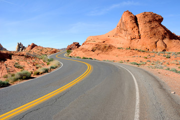 Scenic Road Through Valley of Fire State Park