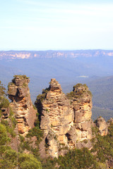 Fototapeta na wymiar Blue Mountains Australia, trzy siostry