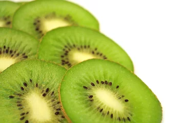 Rideaux tamisants Tranches de fruits Kiwi tranché