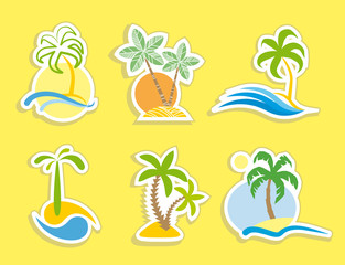Tropical stickers