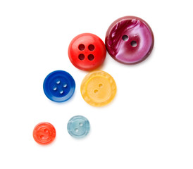 Buttons isolated on the white background