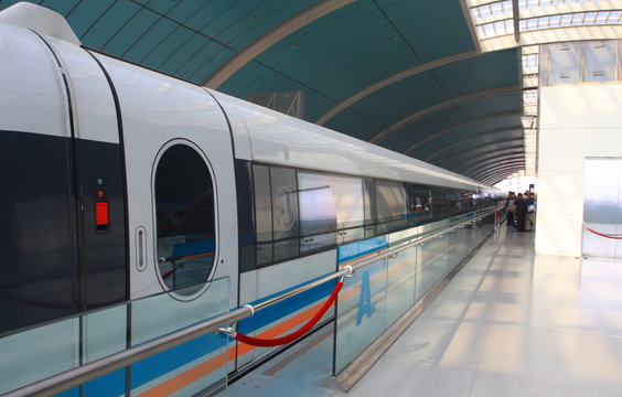 Fototapeta Shanghai. China. The fastet train in the world