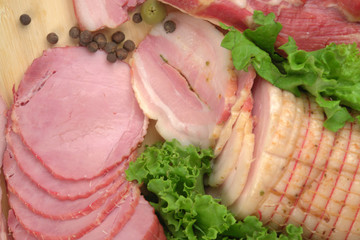 sliced ham