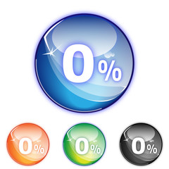 Obraz premium Picto 0% - Icon soldes - collection color