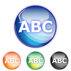 Picto lettres ABC - Icon letter abc - collection color