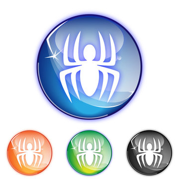 Picto araignee - Icon spider - collection color