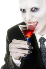 vampire enjoying his drink