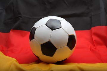 soccer ball on German flag