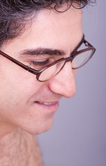 Man in eyeglasses smiling