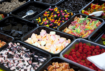 candy store on a dutch market
