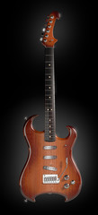Rock guitar isolated on black background