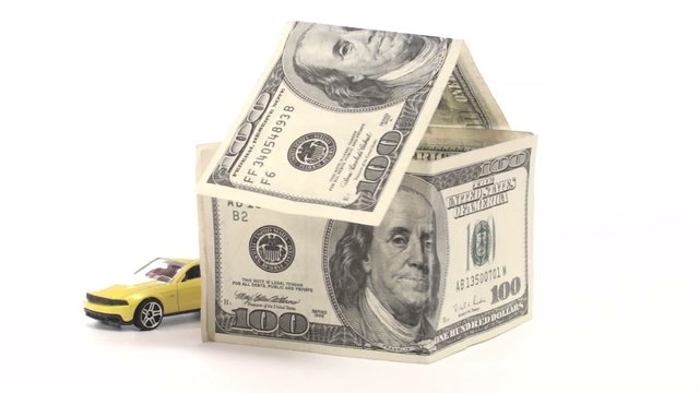House made of cash and model car loop - HD