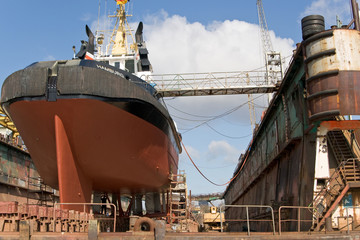 Bootswerft, Trockendock, Hamburg, Hafen