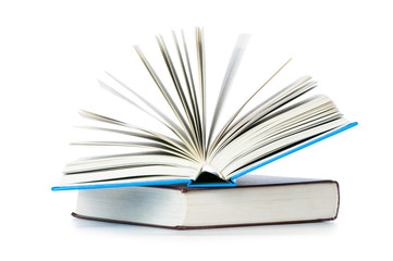 Stack of books isolated on the white