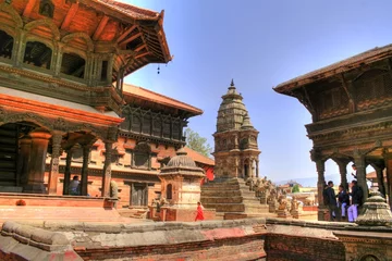 Rolgordijnen Temple in Bhaktapur (Nepal) © XtravaganT