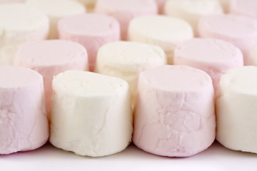 pink and white marshmallows
