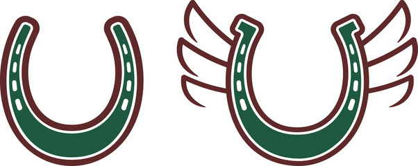 Lucky horseshoe  with wings