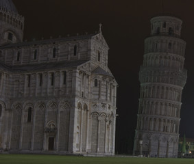 Fototapeta na wymiar Parte di Cattedrale&Torre pendente - Piazza dei Miracoli - Pisa