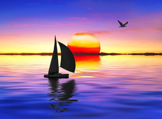 Obraz na płótnie Canvas sol y mar azul