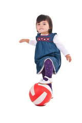 cute little girl with a ball
