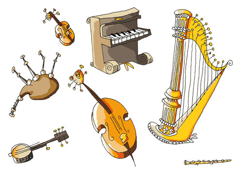 Instruments de musique s&eacute;par&eacute;s