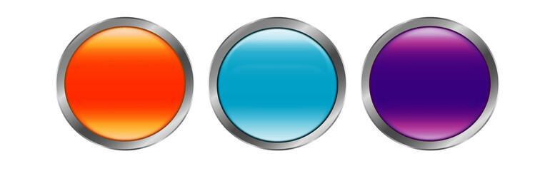 Modern button set of icons