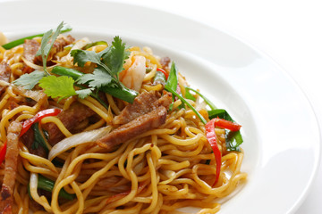 Stir-fried noodles , Chow mein ,上海炒麺
