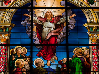 Resurrection of Jesus Christ - Church window in Stockholm
